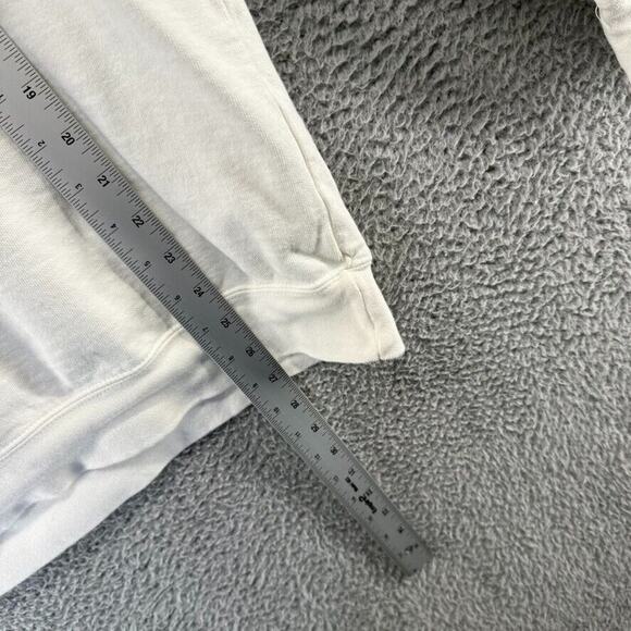 Detroit Sweatshirt Women's Medium White Blue Graphic Crewneck Spellout Football - Picture 5 of 10